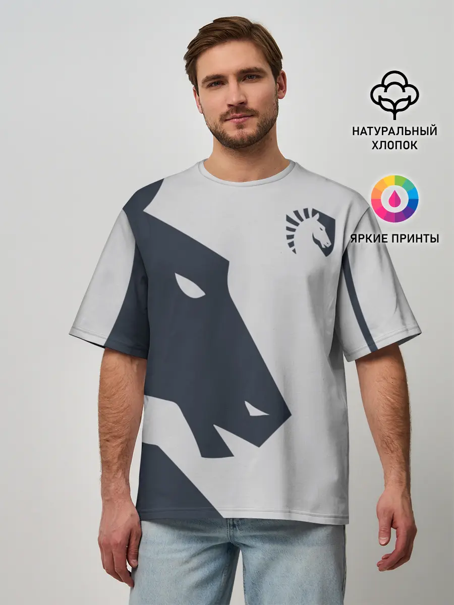 Мужская футболка оверсайз / Liquid - The Form