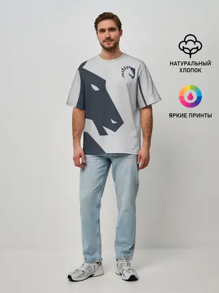 Мужская футболка оверсайз / Liquid - The Form