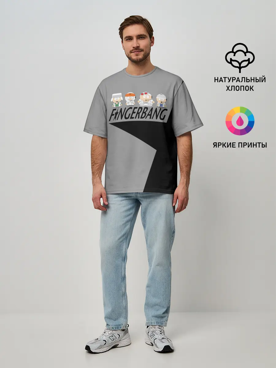 Мужская футболка оверсайз / FINGERBANG
