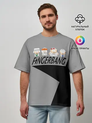 Мужская футболка оверсайз / FINGERBANG