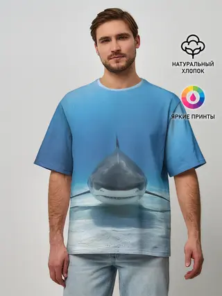 Мужская футболка оверсайз / Анфас