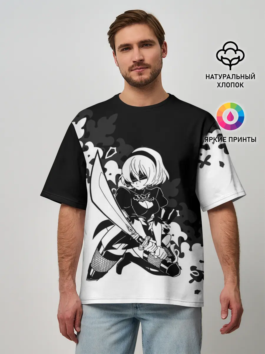 Мужская футболка оверсайз / NIER AUTOMATA