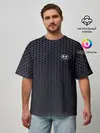 Мужская футболка оверсайз / HYUNDAI carbon uniform 2018