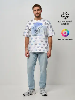 Мужская футболка оверсайз / gymnastics