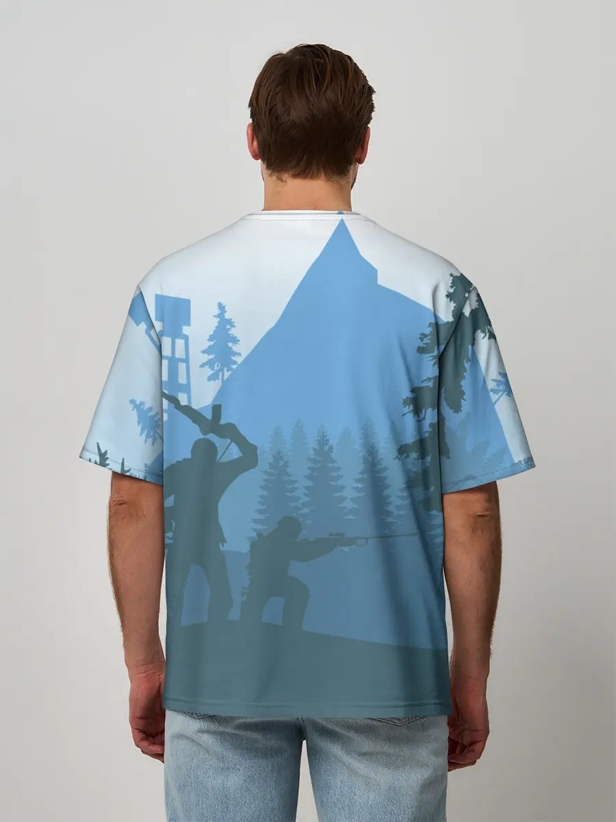 Мужская футболка оверсайз / Выживалка Раст