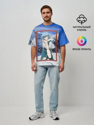 Мужская футболка оверсайз / Рей Аянами