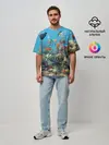 Мужская футболка оверсайз / Коралловые рыбки