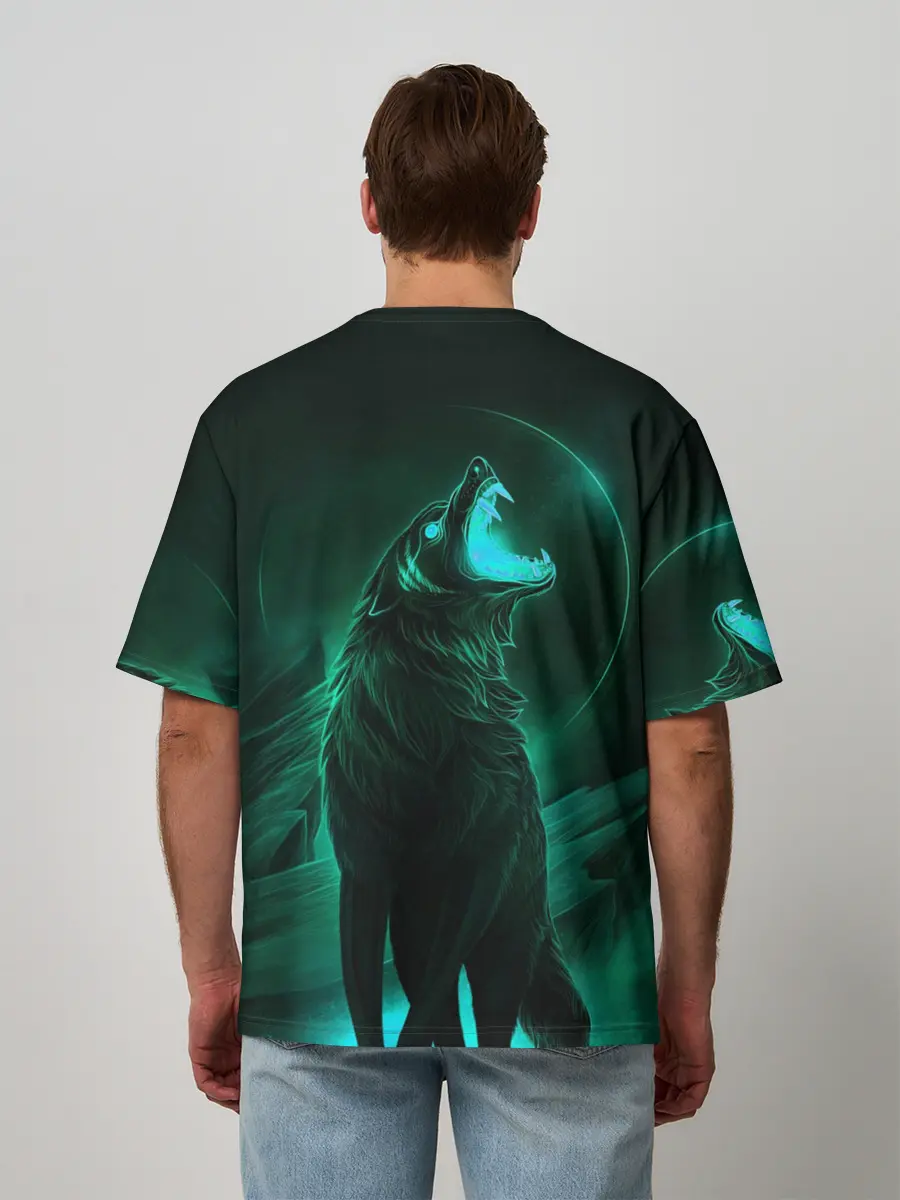 Мужская футболка оверсайз / Оборотень