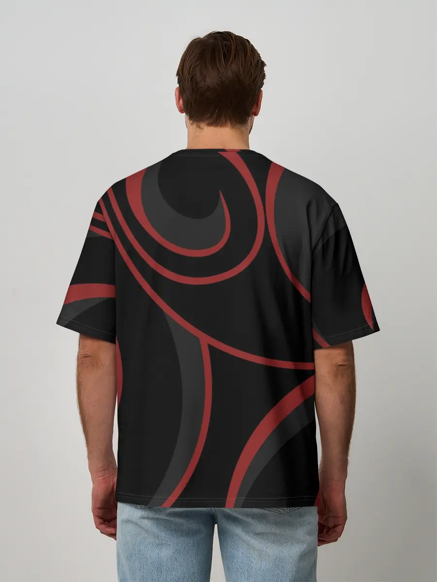 Мужская футболка оверсайз / Хеллоуинская тыква-хання