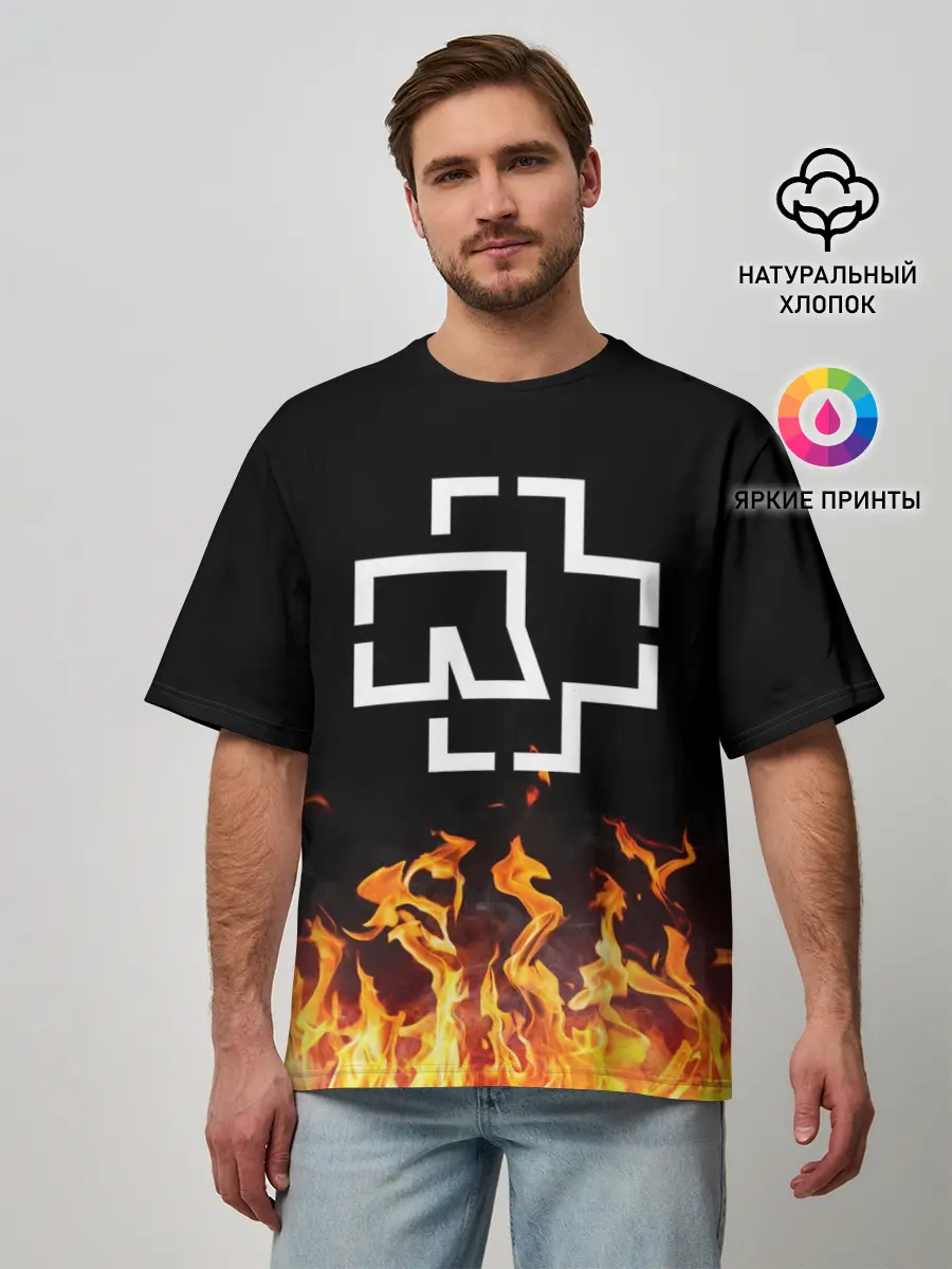 Мужская футболка оверсайз / Rammstein