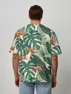 Мужская футболка оверсайз / Тропический паттерн