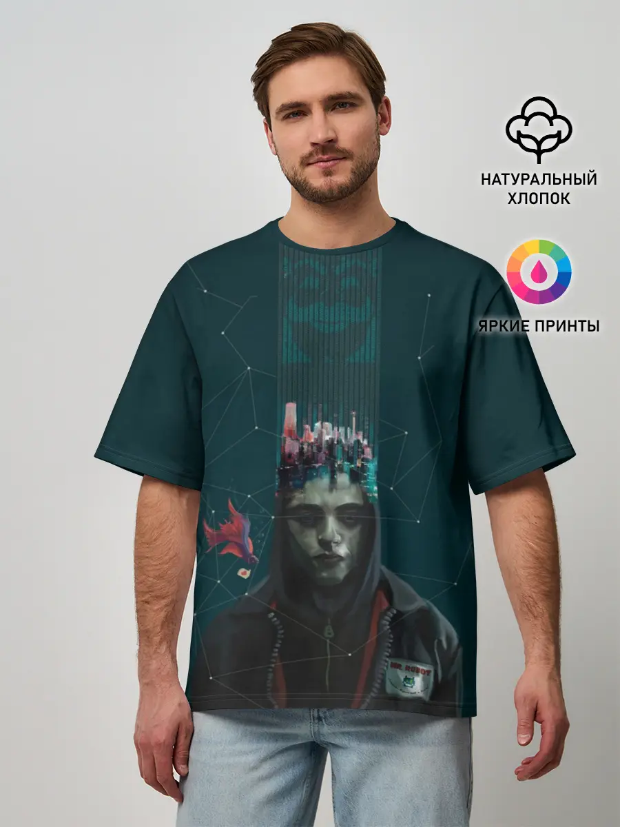 Мужская футболка оверсайз / Mr. Robot