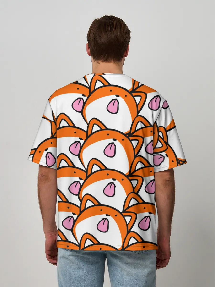 Мужская футболка оверсайз / ЛИСИЧКИ
