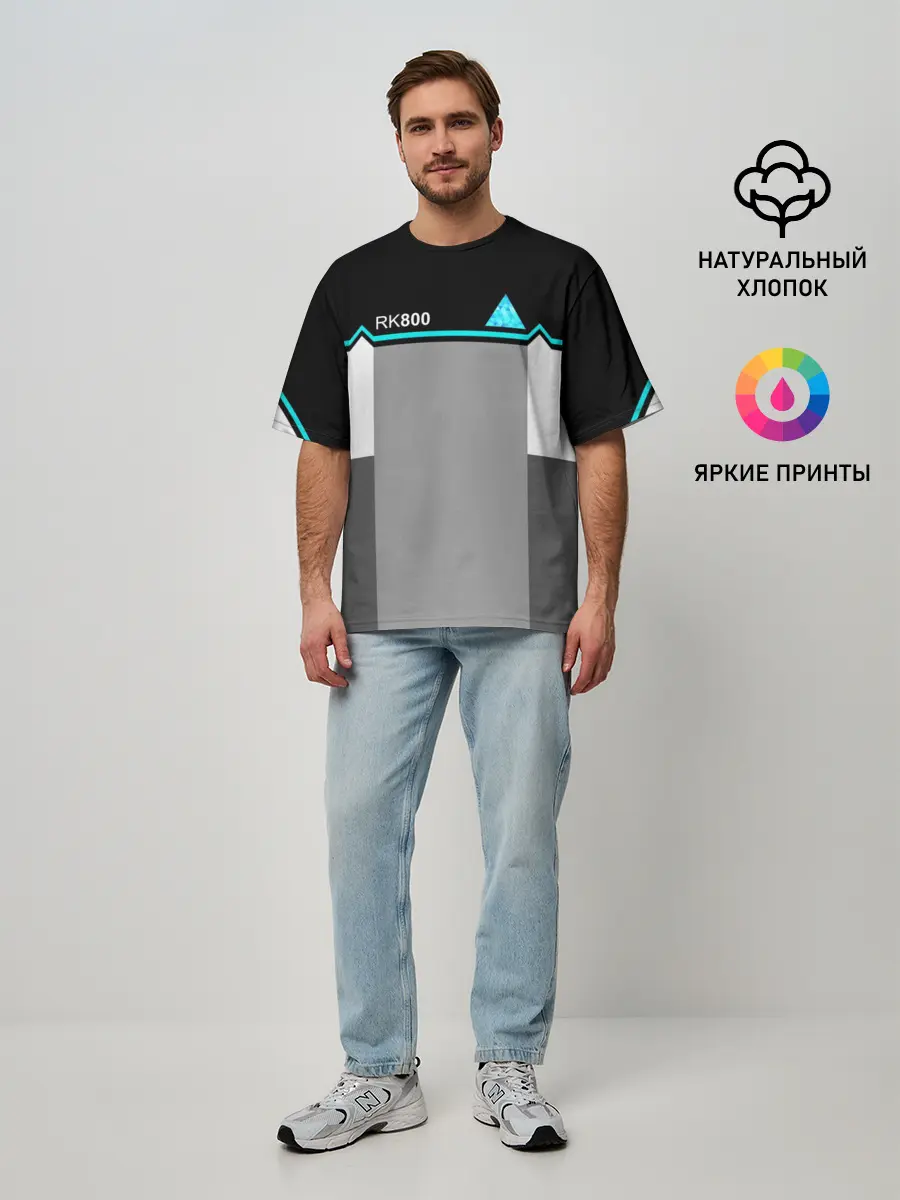 Мужская футболка оверсайз / Detroit: Become Human