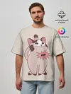 Мужская футболка оверсайз / Pop Cat