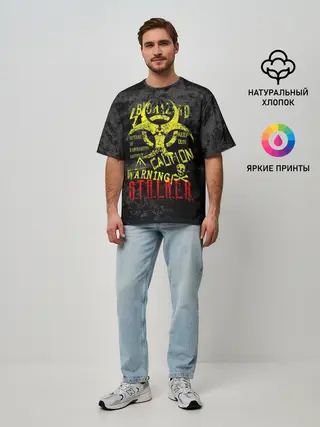 Мужская футболка оверсайз / STALKER