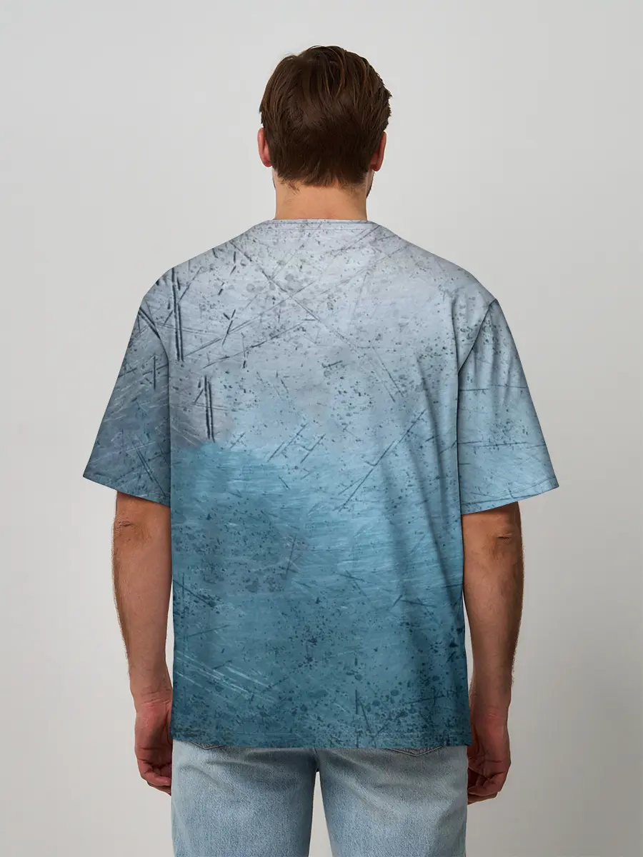 Мужская футболка оверсайз / Blue Glass