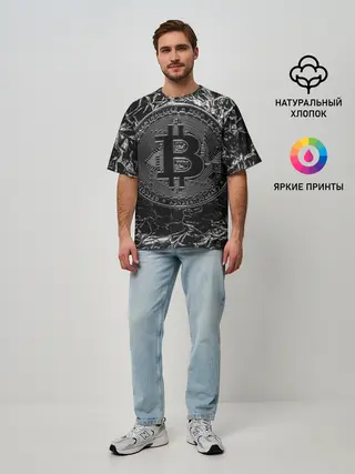 Мужская футболка оверсайз / БИТКОИН | BITCOIN