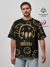 Мужская футболка оверсайз / Арт на группу Nirvana