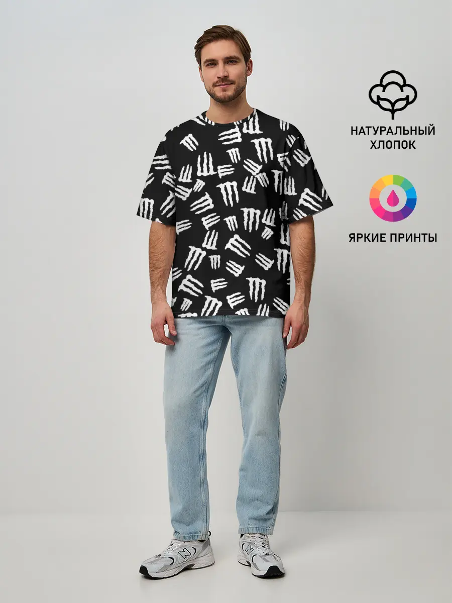 Мужская футболка оверсайз / MONSTER ENERGY