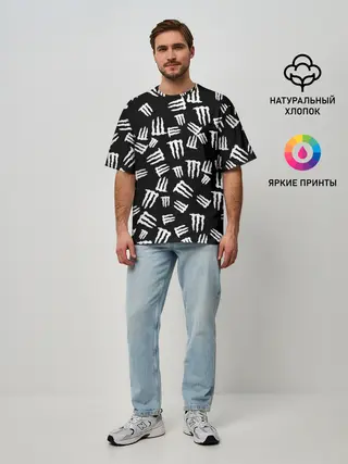 Мужская футболка оверсайз / MONSTER ENERGY