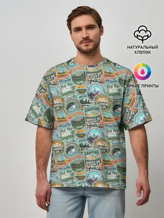 Мужская футболка оверсайз / Альпинизм