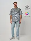 Мужская футболка оверсайз / Чарующая фольга