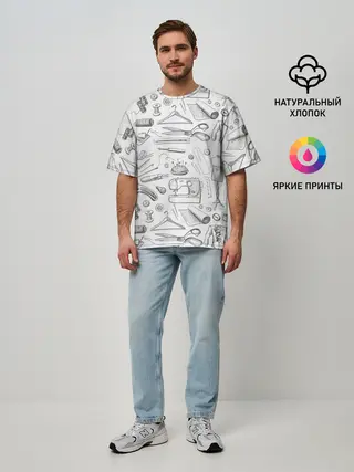 Мужская футболка оверсайз / для швеи