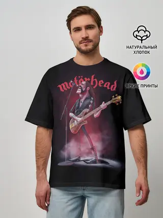 Мужская футболка оверсайз / Поющий Лемми