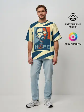 Мужская футболка оверсайз / HOPE Half-Life