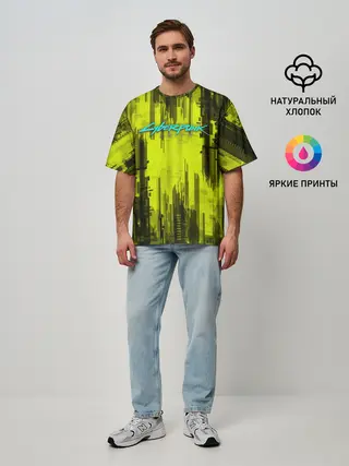 Мужская футболка оверсайз / CYBERPUNK 2077 | КИБЕРПАНК 2077