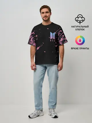 Мужская футболка оверсайз / BTS