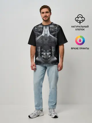 Мужская футболка оверсайз / Терминатор т-800