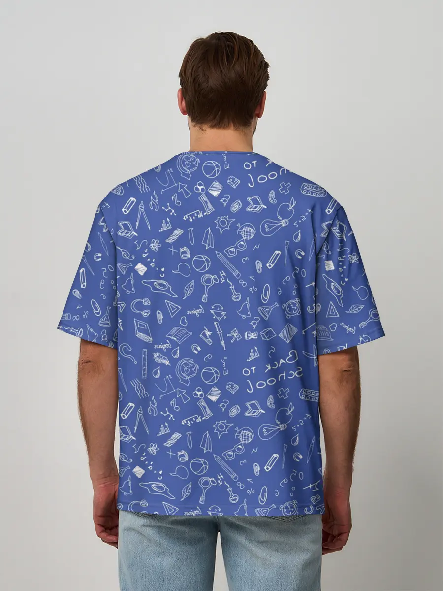 Мужская футболка оверсайз / Студенческий бум