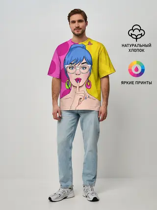 Мужская футболка оверсайз / POP ART