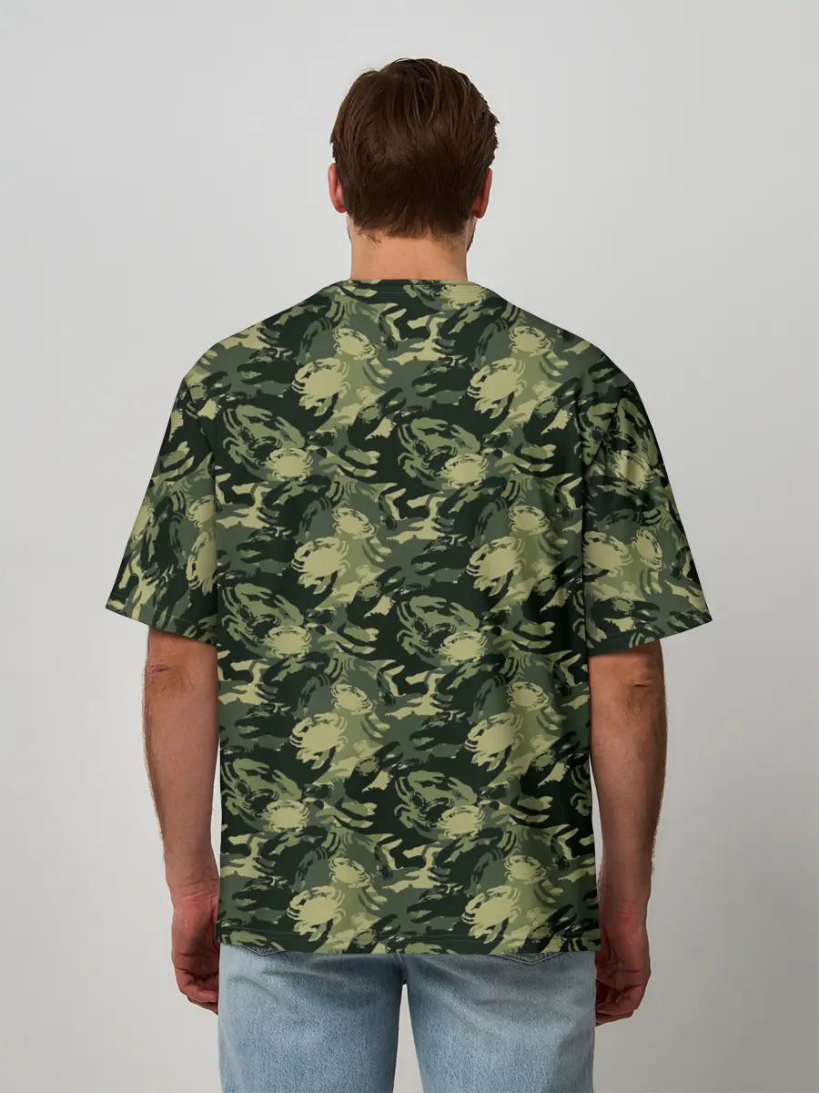 Мужская футболка оверсайз / Крабы