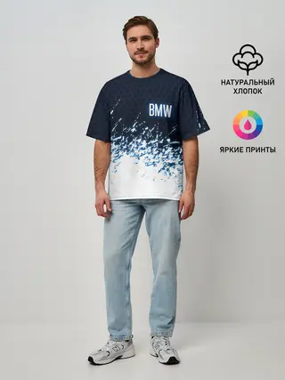 Мужская футболка оверсайз / BMW