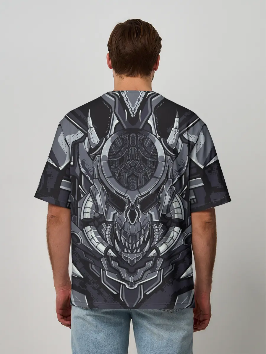 Мужская футболка оверсайз / Механический робот