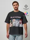 Мужская футболка оверсайз / Hide eyes | Blackpink