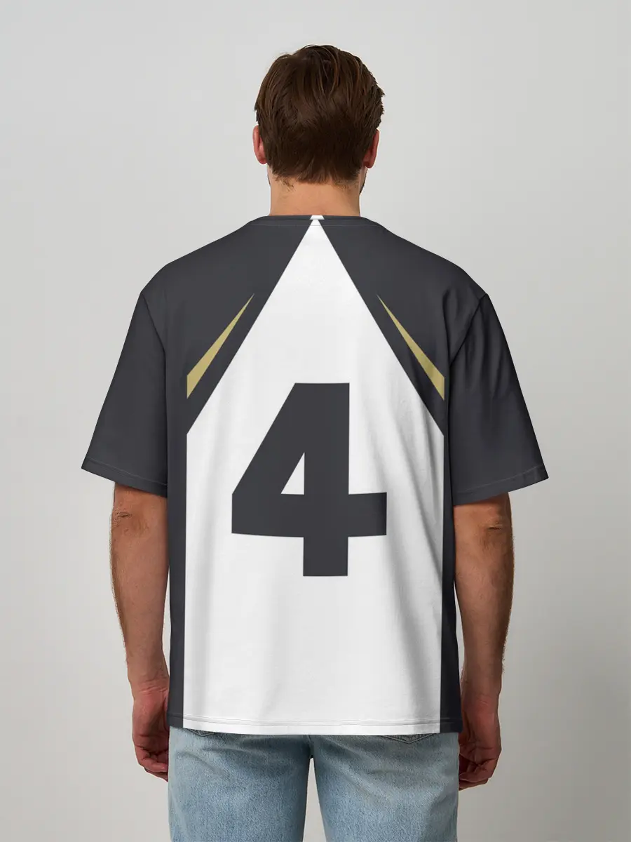 Мужская футболка оверсайз / Бокуто 4 форма Фукуродани