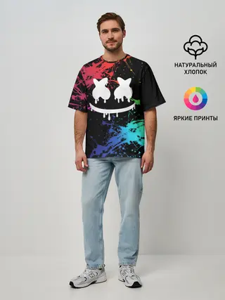 Мужская футболка оверсайз / Marshmello