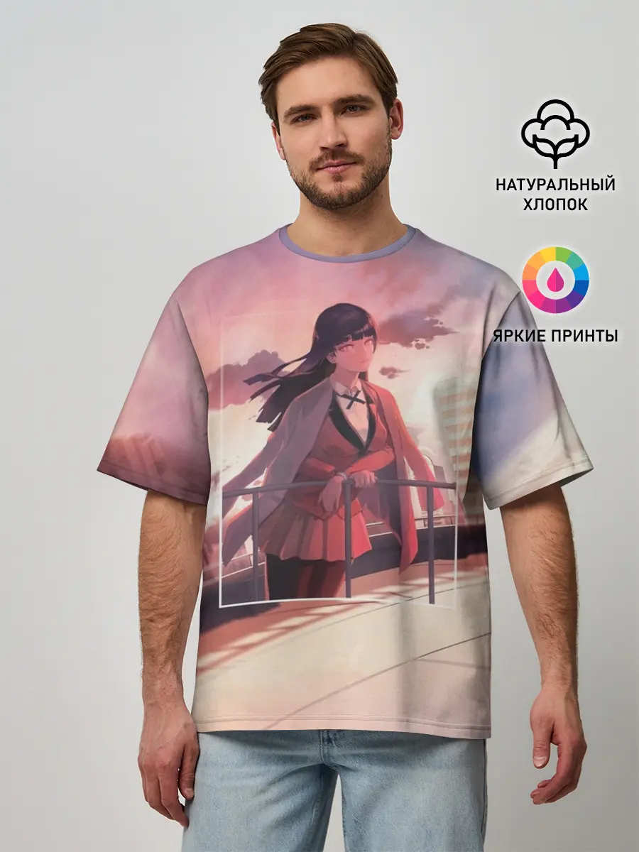 Мужская футболка оверсайз / Kakegurui Yumeko Jabami art