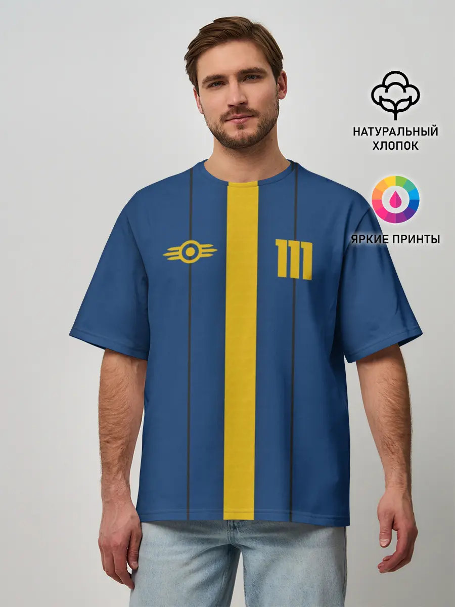 Мужская футболка оверсайз / FALLOUT VAULT 111