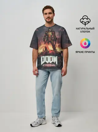 Мужская футболка оверсайз / DOOM ETERNAL