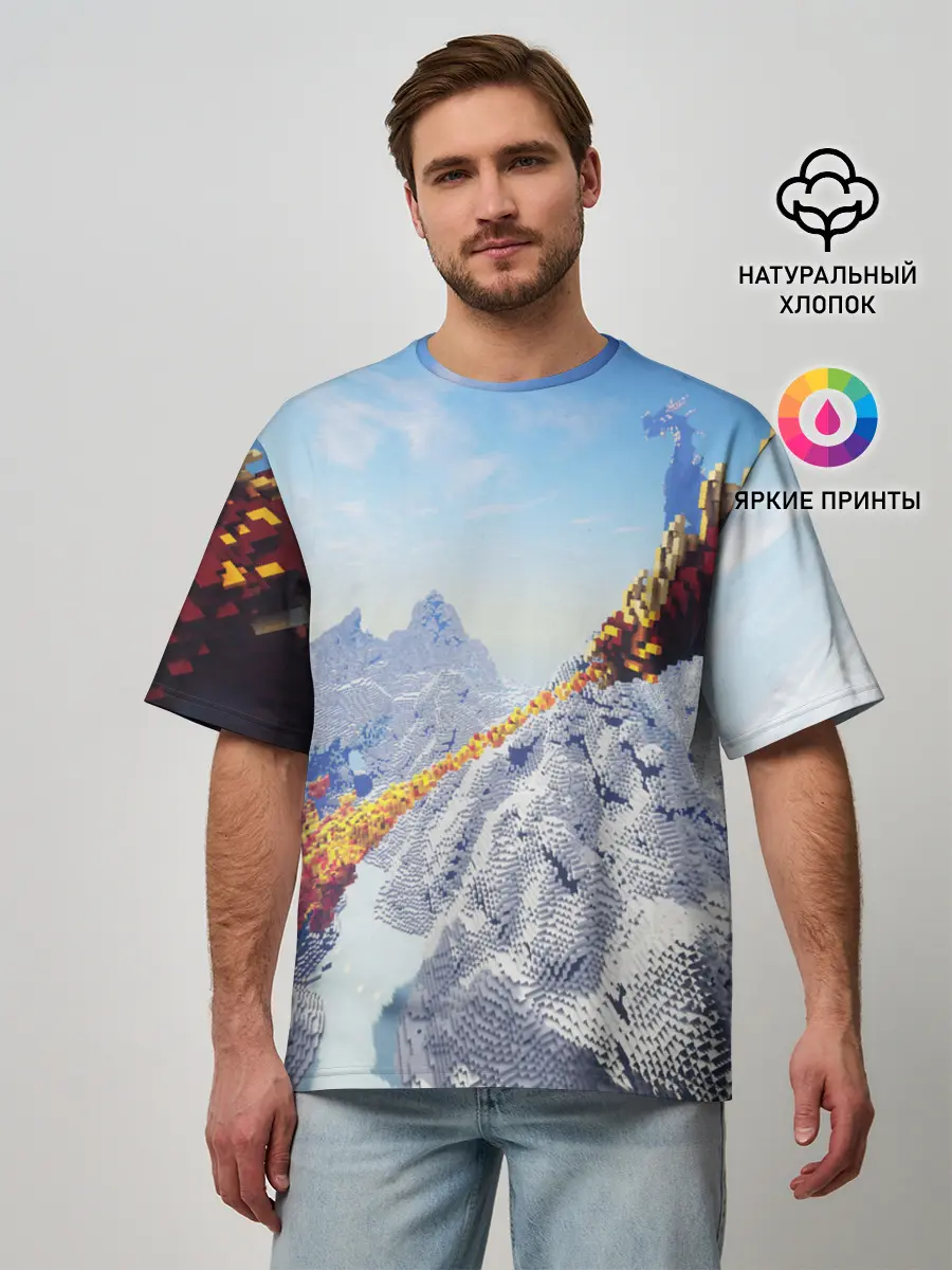 Мужская футболка оверсайз / MINECRAFT