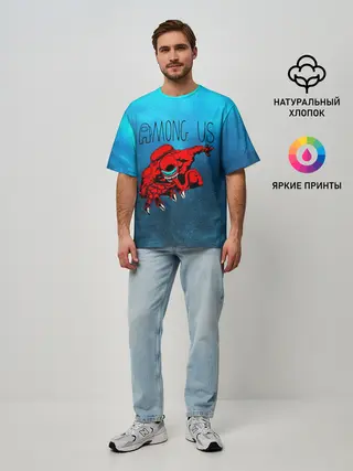 Мужская футболка оверсайз / Among Us | Imposter