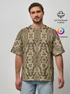 Мужская футболка оверсайз / Кожа питона