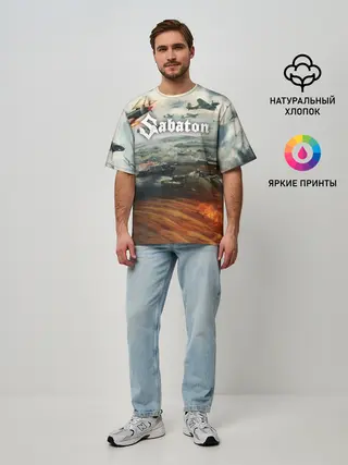 Мужская футболка оверсайз / Sabaton