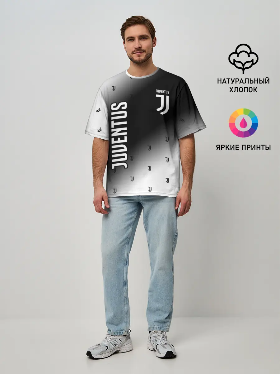 Мужская футболка оверсайз / JUVENTUS / ЮВЕНТУС
