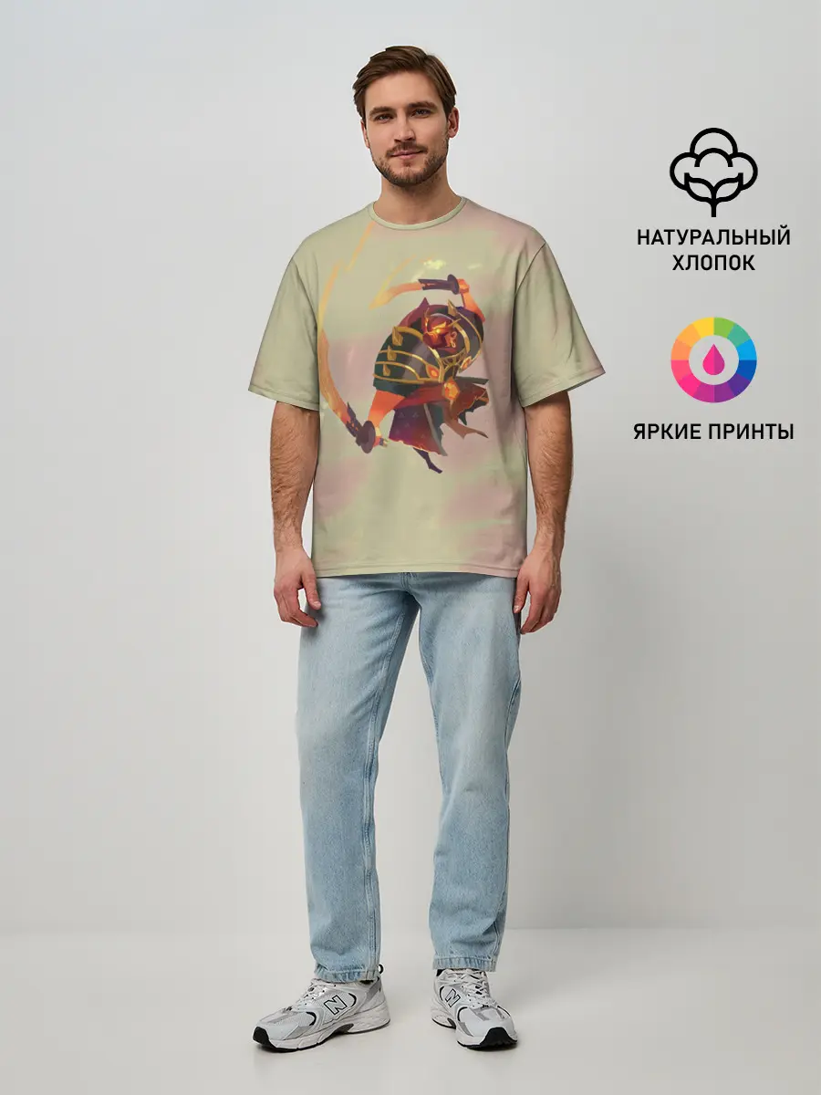 Мужская футболка оверсайз / Ember | Dota 2